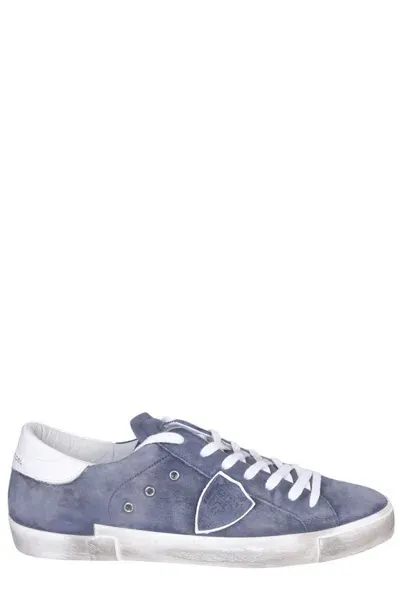 Philippe Model Round Toe Lace In Blue