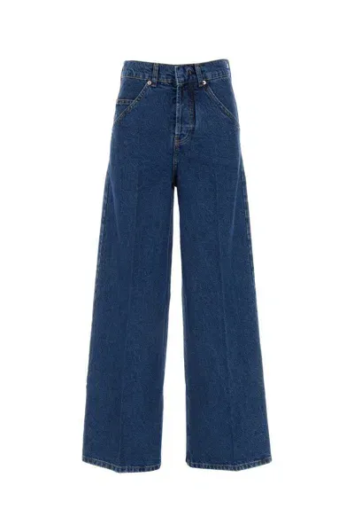 Philosophy Di Lorenzo Serafini Wide Leg Denim Jeans In Blue