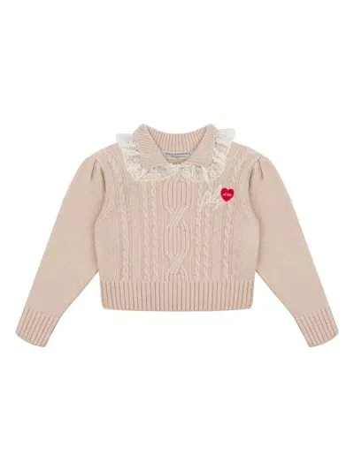 Philosophy Di Lorenzo Serafini Kids' Logo-embroidered Sweatshirt In Pink