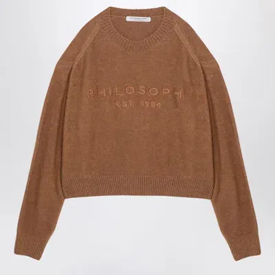 Philosophy Di Lorenzo Serafini Philosophy Over Sweater In Blend In Beige