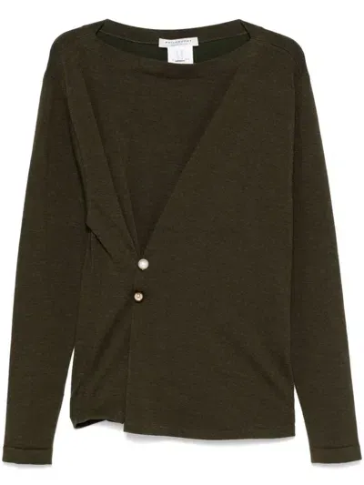 Philosophy Di Lorenzo Serafini Pin-detail Sweater In Green