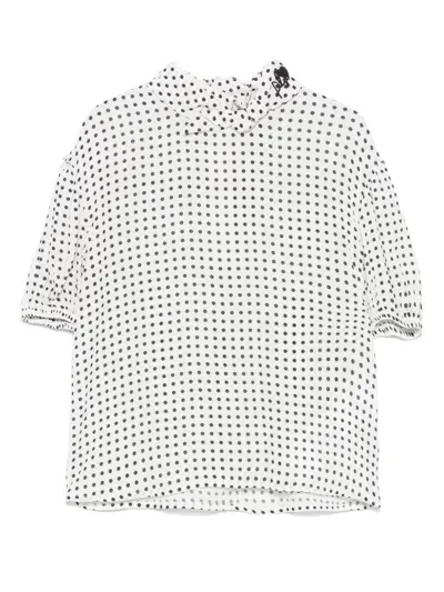 Philosophy Di Lorenzo Serafini Kids' Polka Dot Blouse In White