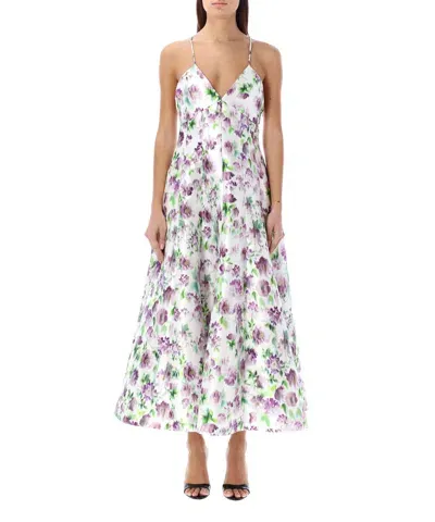 Philosophy Di Lorenzo Serafini Ratzmirt Flower Long Dress In White