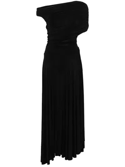 Philosophy Di Lorenzo Serafini Ruched Maxi Dress In Black