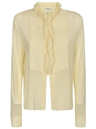 Philosophy Di Lorenzo Serafini Front Detailed Shirt In Neutrals