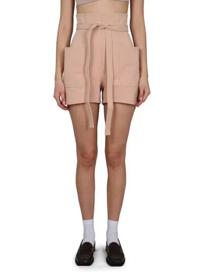 Philosophy Di Lorenzo Serafini Shorts With Belt In Pink