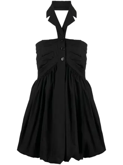 Philosophy Di Lorenzo Serafini Sleeveless Shirt Minidress In Black