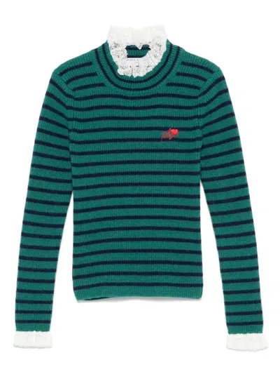 Philosophy Di Lorenzo Serafini Kids' Striped Sweater In Green