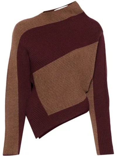 Philosophy Di Lorenzo Serafini Two-tone Sweater In Brown