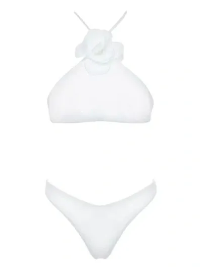 Philosophy Di Lorenzo Serafini Floral-appliqué Halterneck Bikini Set In White