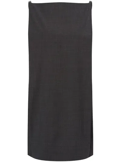 Philosophy Di Lorenzo Serafini Wide-neck Shift Dress In Grey