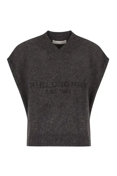 Philosophy Di Lorenzo Serafini Wool Blend Sweater In Grey