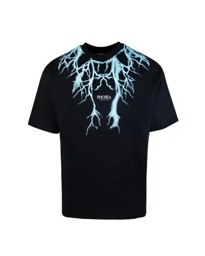 Phobia Archive Lightning Blue T-shirt In Black