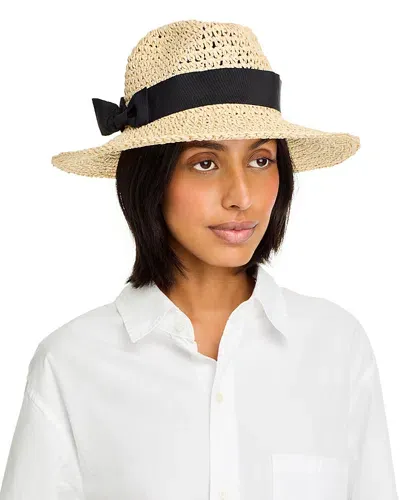 Physician Endorsed Hamptons Crocheted Sun Hat In Natural/black