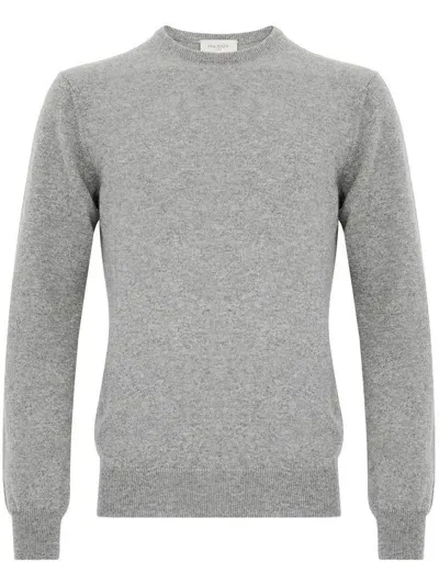 Piacenza Cashmere Gray Cashmere Crew Neck Jumper In Grey