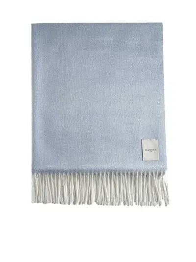 Piacenza Cashmere Scarf In Lt Blue/ Lt Grey