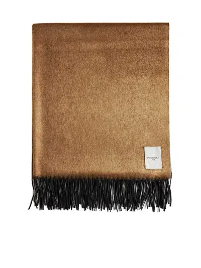 Piacenza Cashmere Scarf In Rust / Md. Grey