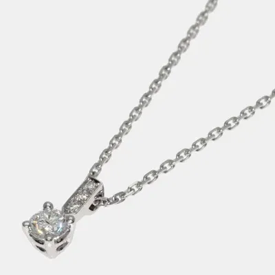 Pre-owned Piaget 18k White Gold And Diamond Pendant Necklace