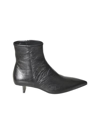 Pierre Hardy Side Zipped Pointed Toe Ankle Boots In Black