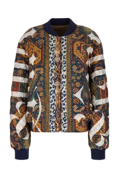 Pierre-louis Mascia Printed Polyester Blend Reversible Bomber Jacket In 101