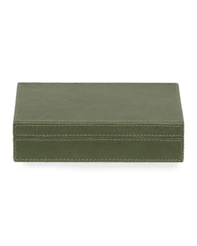 Pigeon & Poodle Lecco Leather Card Box In Green