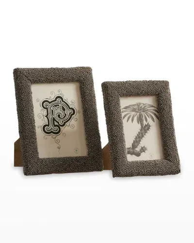 Pigeon & Poodle Tilbury Beaded Frame, 5x7 In Silver