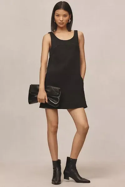 Pilcro Denim Shift Dress In Black