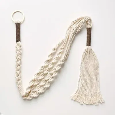 Pillowpia Trina Macrame Plant Hanger In Iron