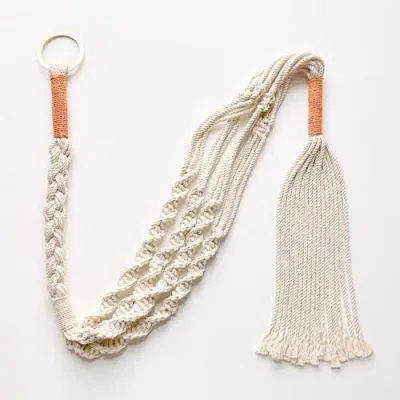 Pillowpia Trina Macrame Plant Hanger In Persimmon