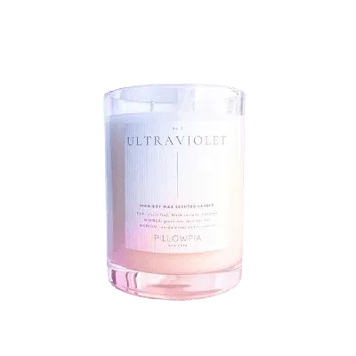 Pillowpia Ultraviolet 11 Oz. Candle In White