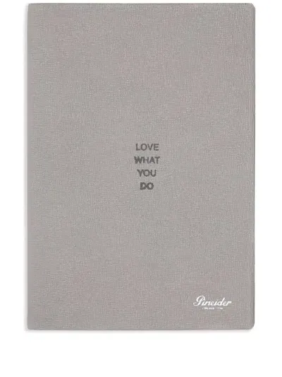 Pineider Milano Notebook 14.5x21 Cm In Silber