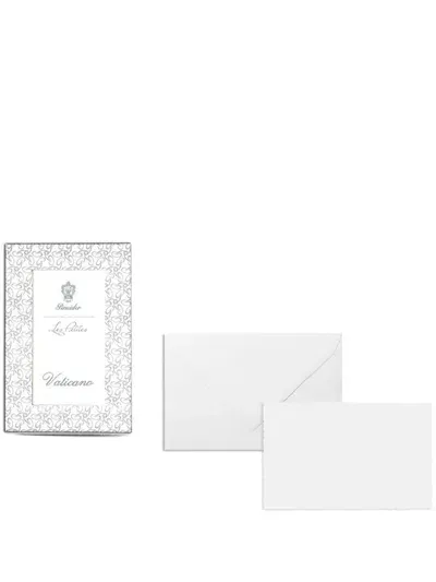 Pineider Vaticano Card (set Of 10) In White