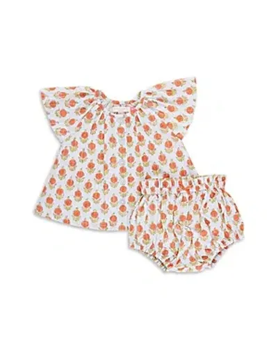 Pink Chicken Girls' Willow Top & Bloomer Set - Baby In Blue Dahlia