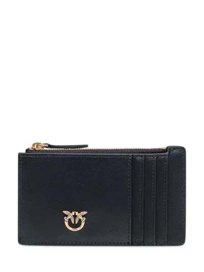 Pinko Airone Logo Plaque Cardholder In Black