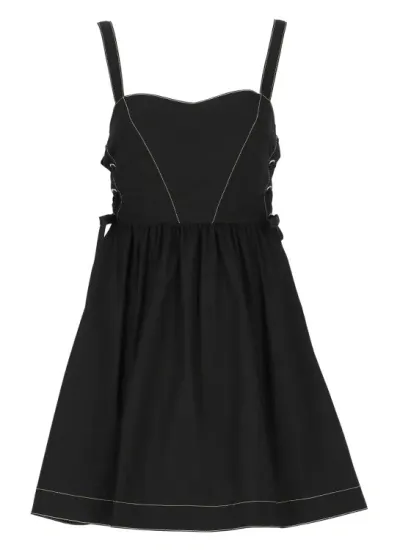 Pinko Mini Dress With Side Lacing In Black