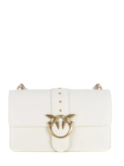 Pinko Bag  Classic Love One Simply Made In Leather In Beige