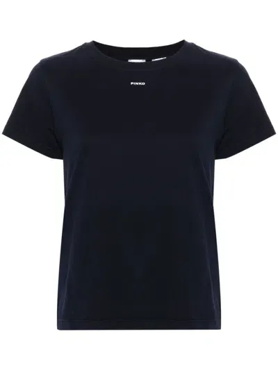 Pinko Mini Logo T-shirt In Blue