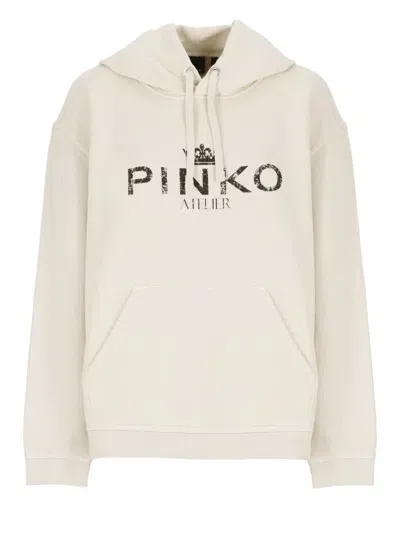 Pinko Bassani Hoodie In Neutrals