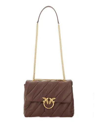 Pinko Big Love Bag. In Brown