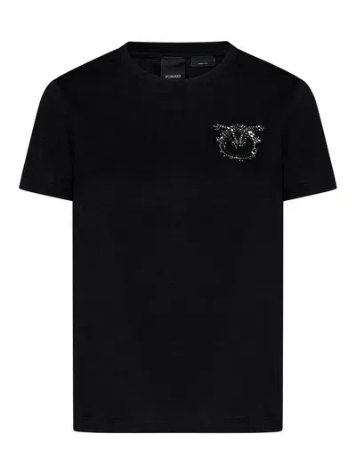 Pinko Black Cotton Jersey T-shirt