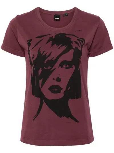 Pinko Bowie-print T-shirt In Red