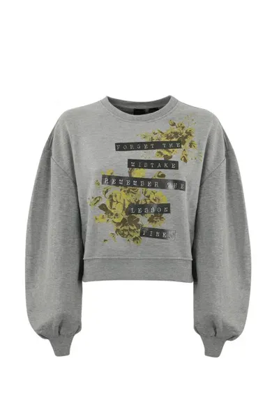 Pinko Ceresole Sweatshirt With Print In Grigio