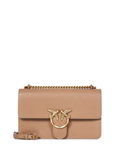 Pinko Classic Love Bag One Shoulder Bag In Beige