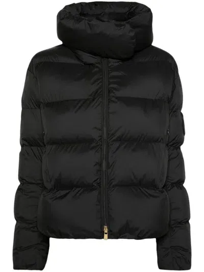 Pinko Logo-patch Puffer Jacker In Black