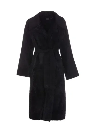 Pinko Coats In Black