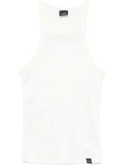 Pinko Cotton Tank Top In White