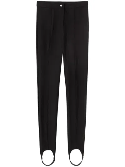 Pinko Creased Straight-leg Trousers In Black