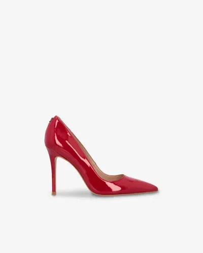 Pinko Shiny Heeled Pumps In Rosso