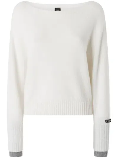 Pinko Europeo Sweater In White/grey