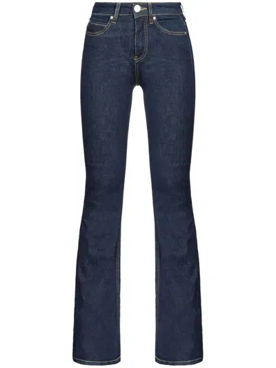 Pinko Flared Jeans In Dark Navy Rinse Wash